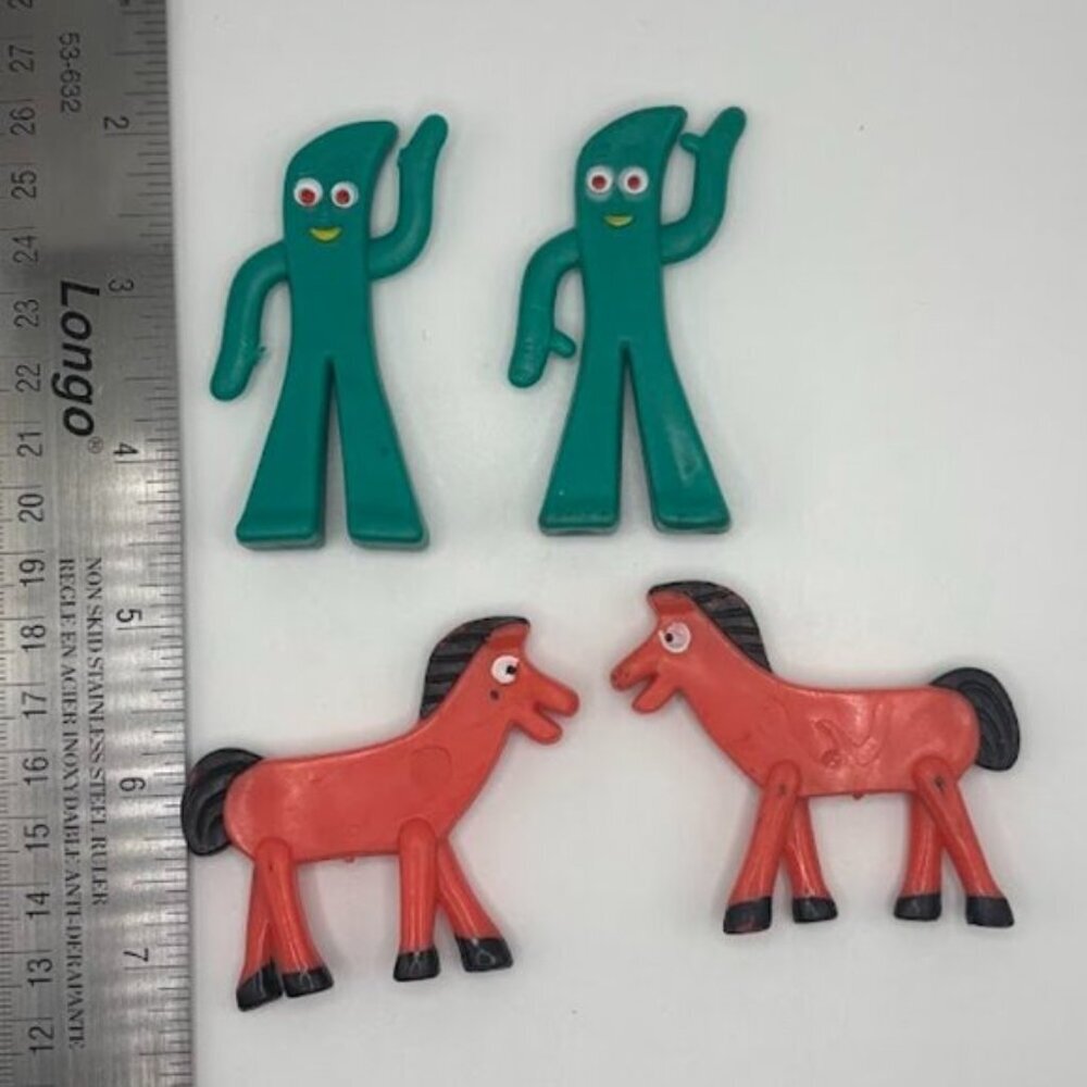 Vintage Lot of 4 Gumby and Pokey Figures